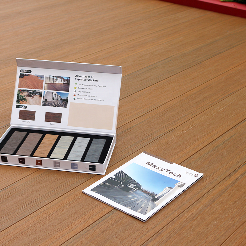 Original Design Onsite Training No Grooved Deck Board Wood Plastic Composite Seamless Decking