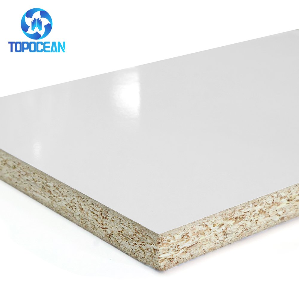 High Quality 12mm 16mm 18mm White Melamine MFC Board For Furniture Flakeboards Particle board Particleboard