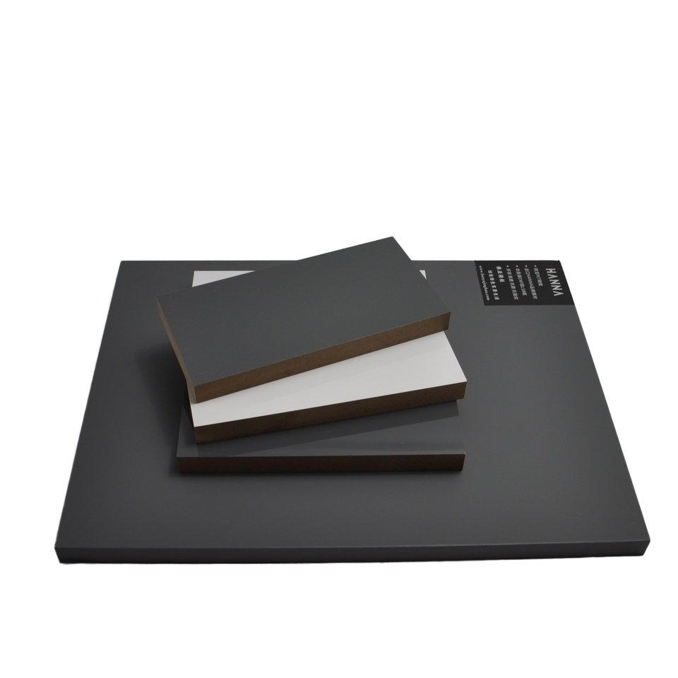 Premium Furniture board Hanna Gloss PET laminated moisture proof particleboard Modern antibacterial kitchen cabinet board E0 ENF
