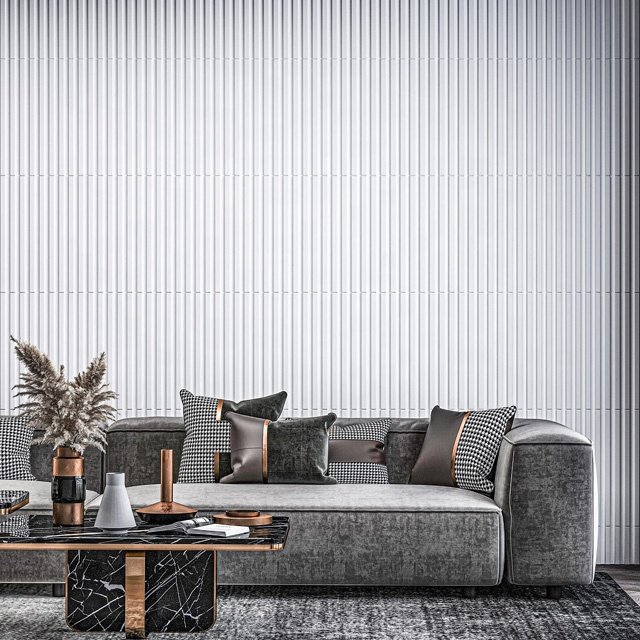 Eco-Friendly Waterproof Decorative Interior Exterior Walls Panels Fluted Pvc Wall Panels&Boards Wpc Wall Cladding