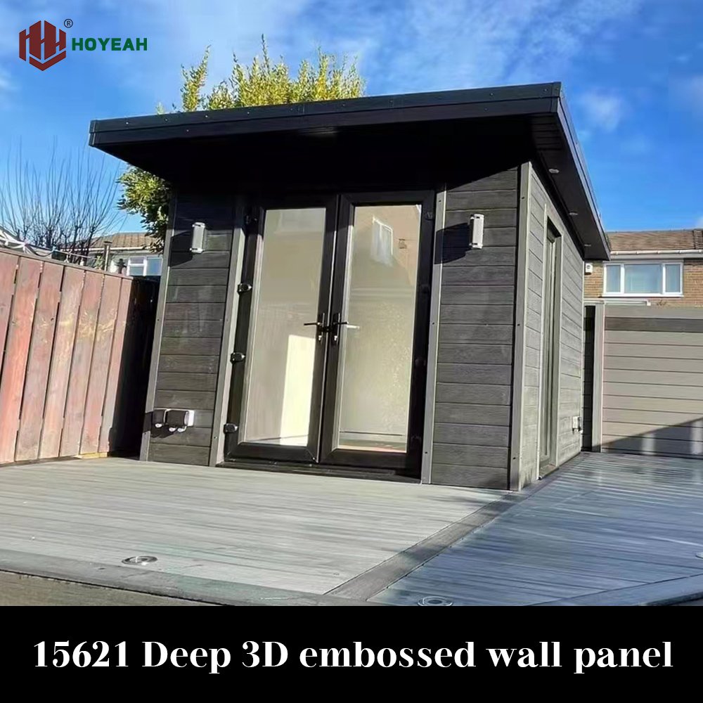 HOYEAH15621 WPC wall panel new design exterior decoration wallboard waterproof 3d board wall cladding