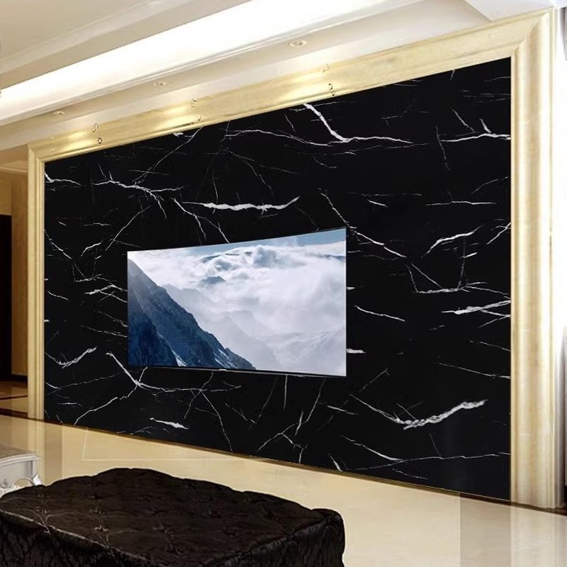SPC wall panel slotting pressed stone slab imitation marble UV board wall protection board relief board