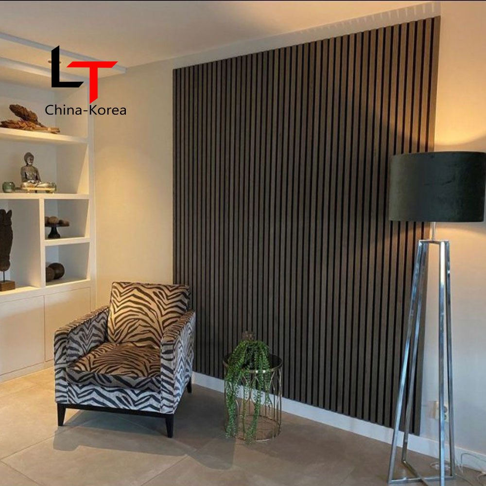 Akupanel Acoustic Panel Wooden Soundproofing Slat Wood Oak Sound-Absorbing 3d indoor decorative wall Board Fireproof Waterproof