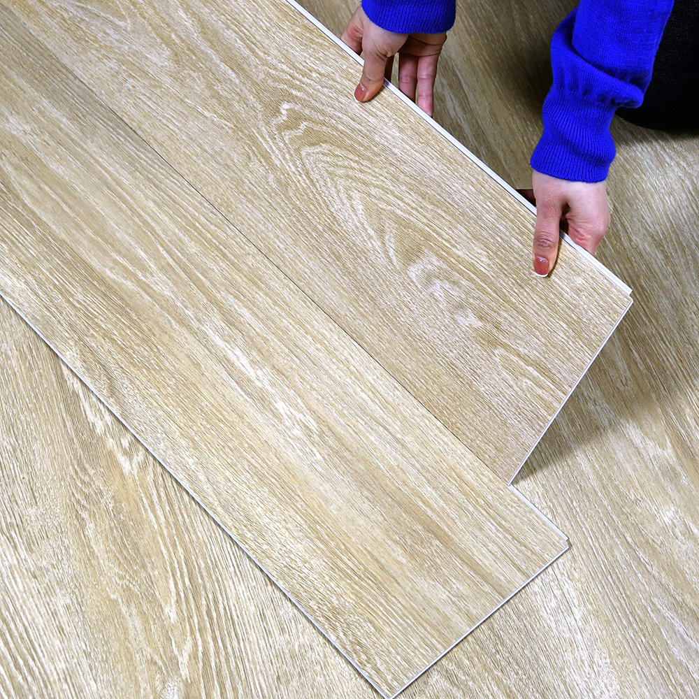 Quick delivery 4 mm 5 mm 6 mm PVC flooring Vinyl base hit wpc board Easy to install oak waterproof rigid SPC flooring
