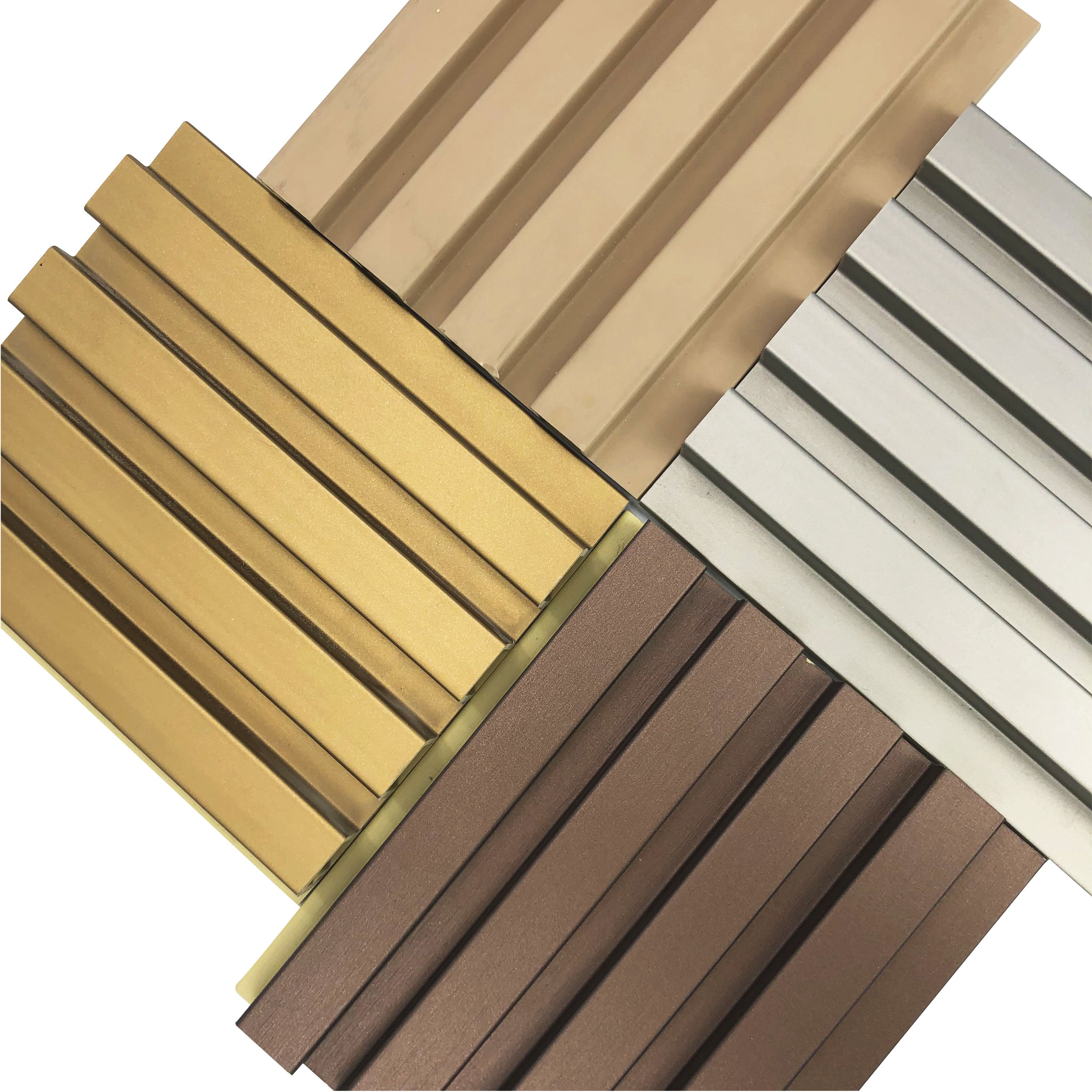 Reasonable Price Low Price 3D Wood Veneer Fluted Cladding Wpc Decor Wall Panel Board For Indoor Tv Background Wall Decoration