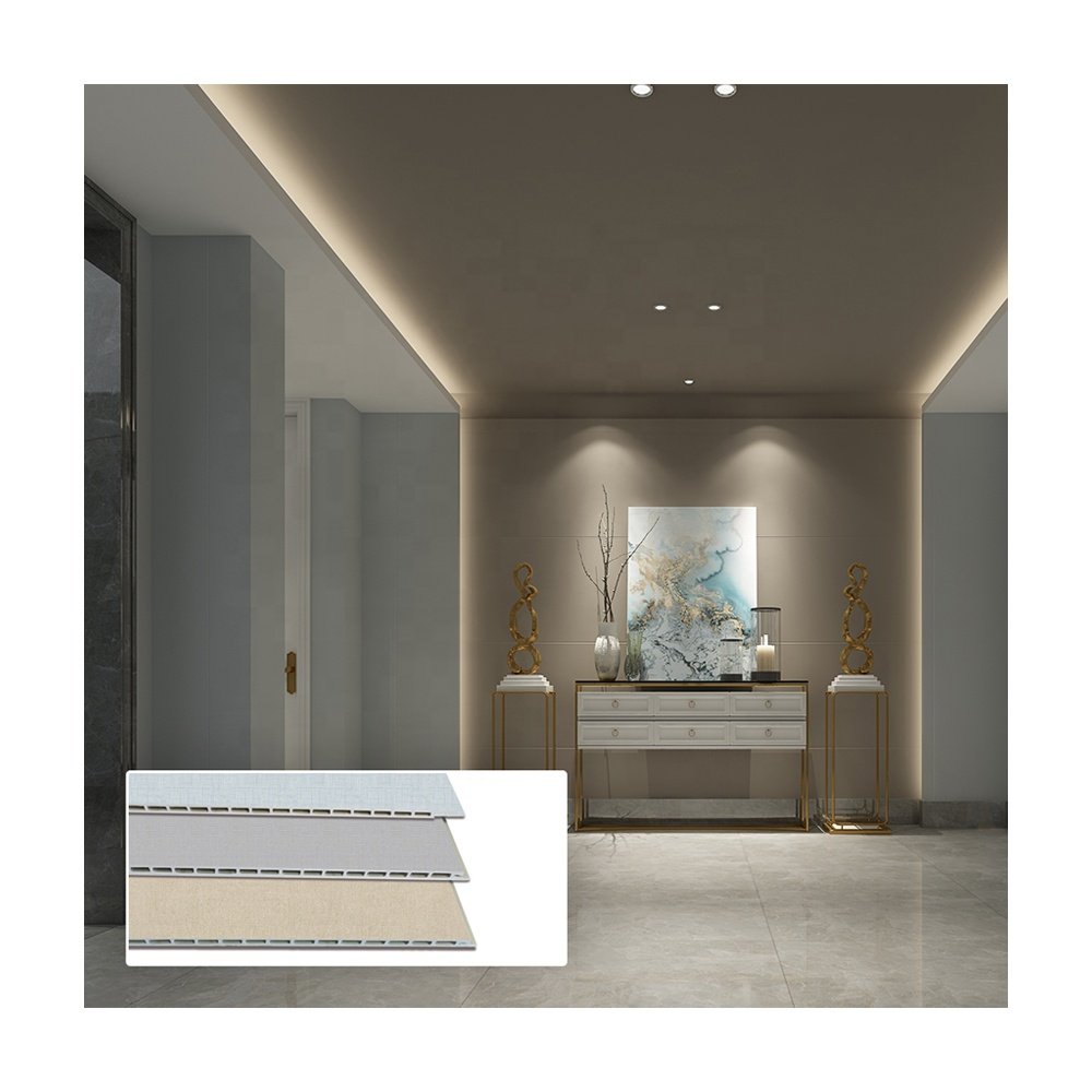 Wooden Bamboo Grey Board High-end Hotel Decoration Reception WPC Wall Panel