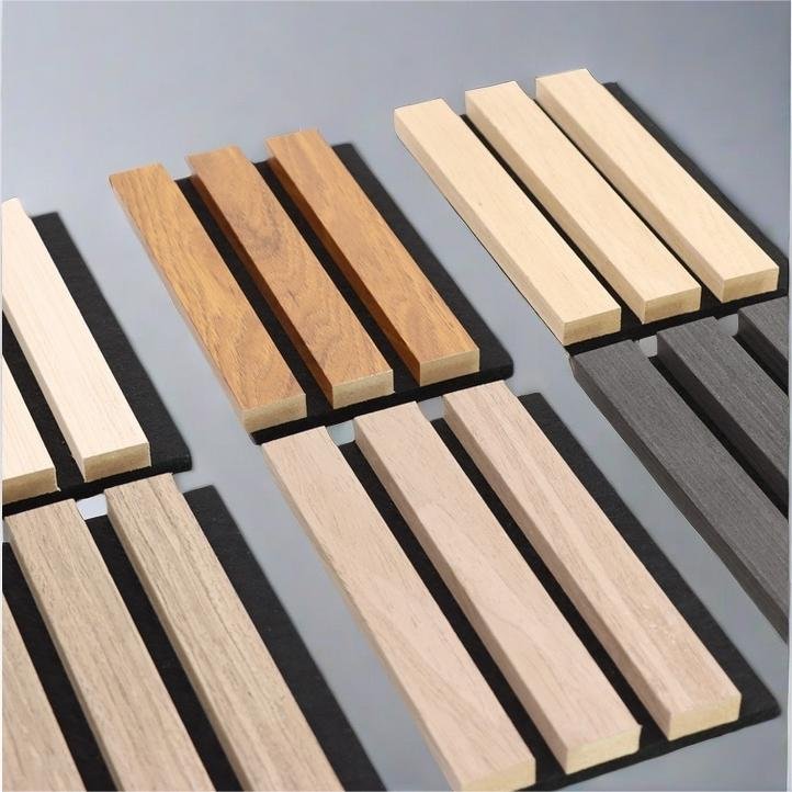 Decor Interior Wood Slat Wall Panel Sound Absorbing PET MDF Acoustic Board Noise Cancelling Acoustic Wall Panels