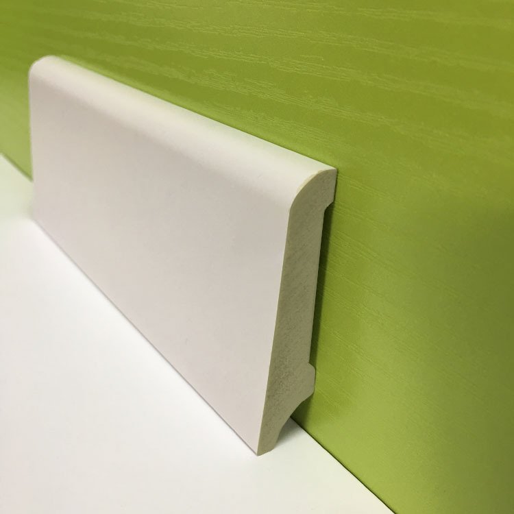Foshan Factory Modern Baseboard Moulding Polystyrene PS Water Proof Trim White Primed Skirting Board