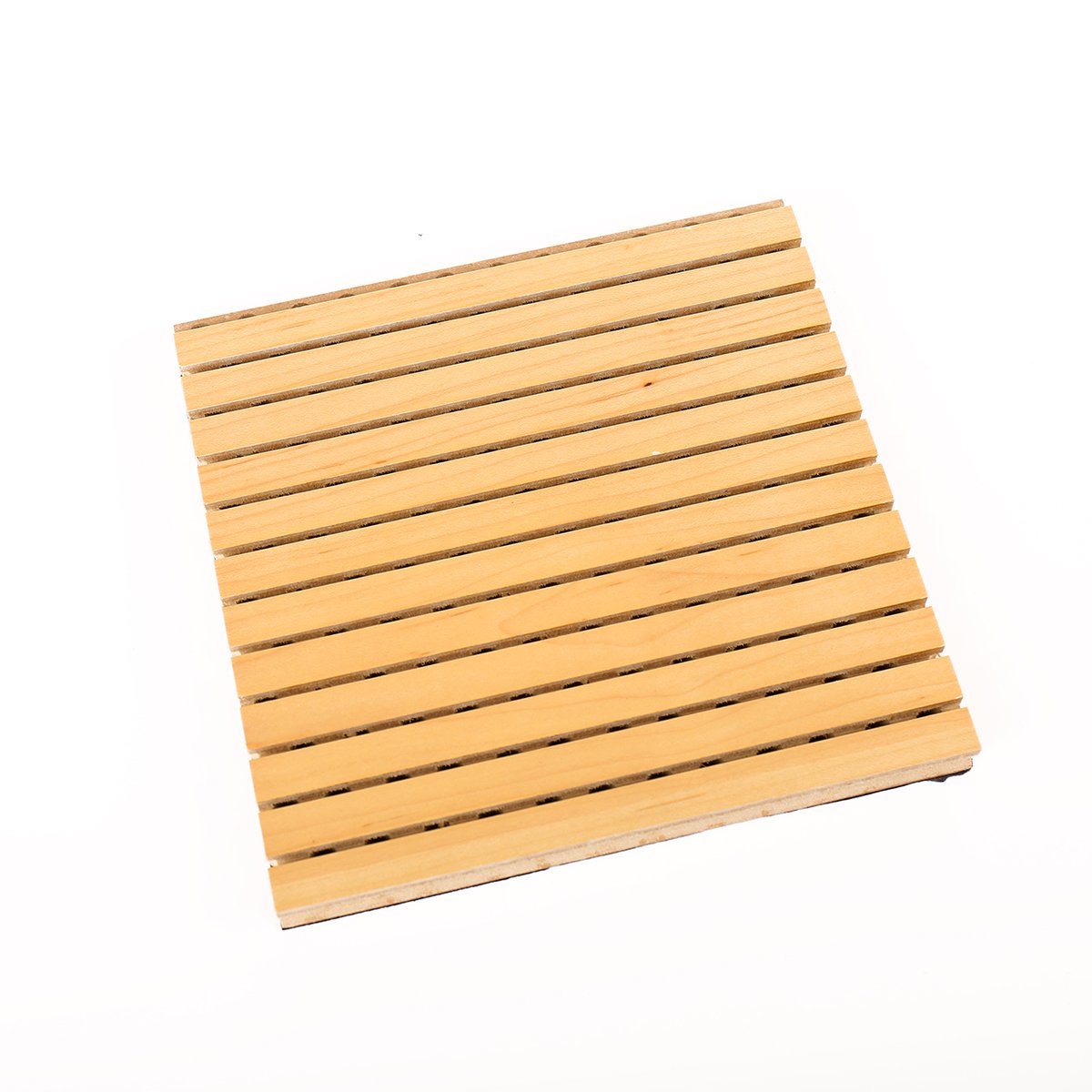 Wooden acoustic sound absorption fireproof wall board with solid color finish
