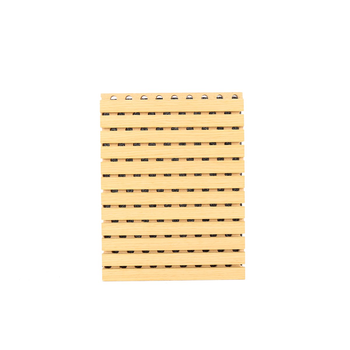 Wooden acoustic sound absorption fireproof wall board with solid color finish