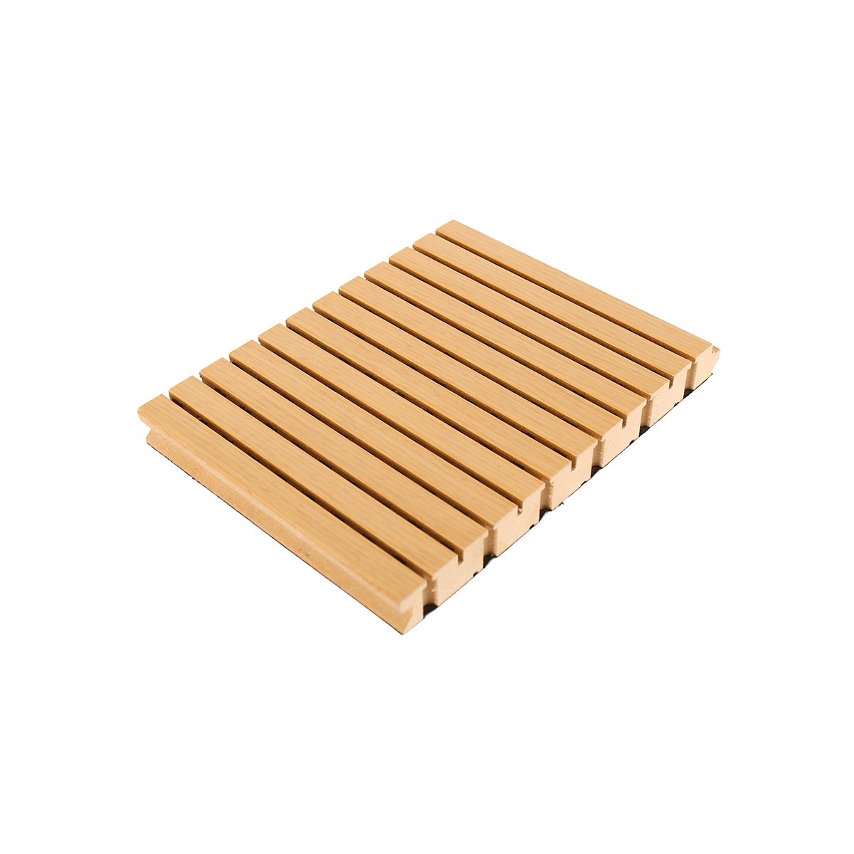 Wooden acoustic sound absorption fireproof wall board with solid color finish