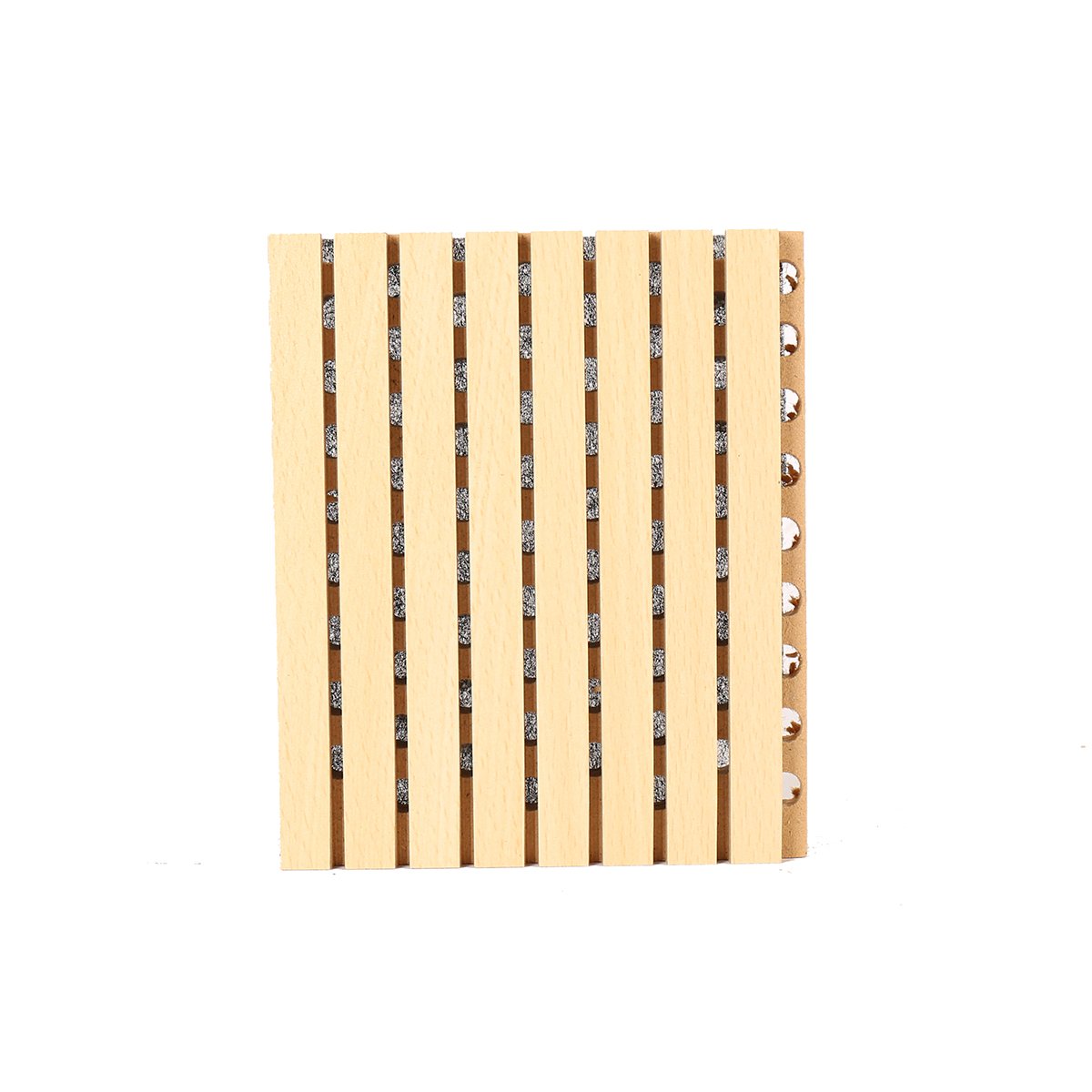 Wooden acoustic sound absorption fireproof wall board with solid color finish