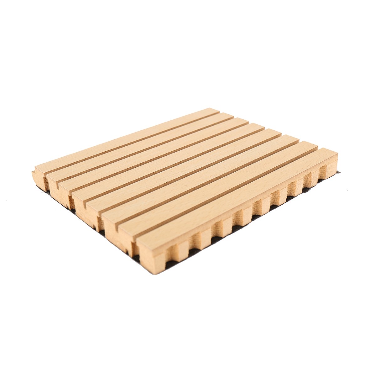 Wooden acoustic sound absorption fireproof wall board with solid color finish