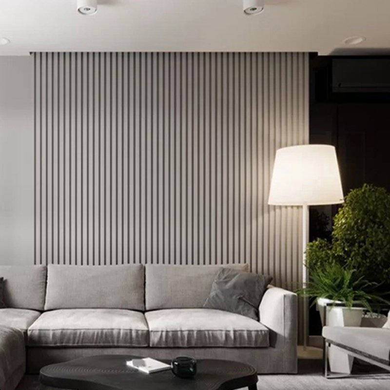 Anti-collision seamless whole house decor wood decorative sound proof sheets fluted interior boards pvc wall panels