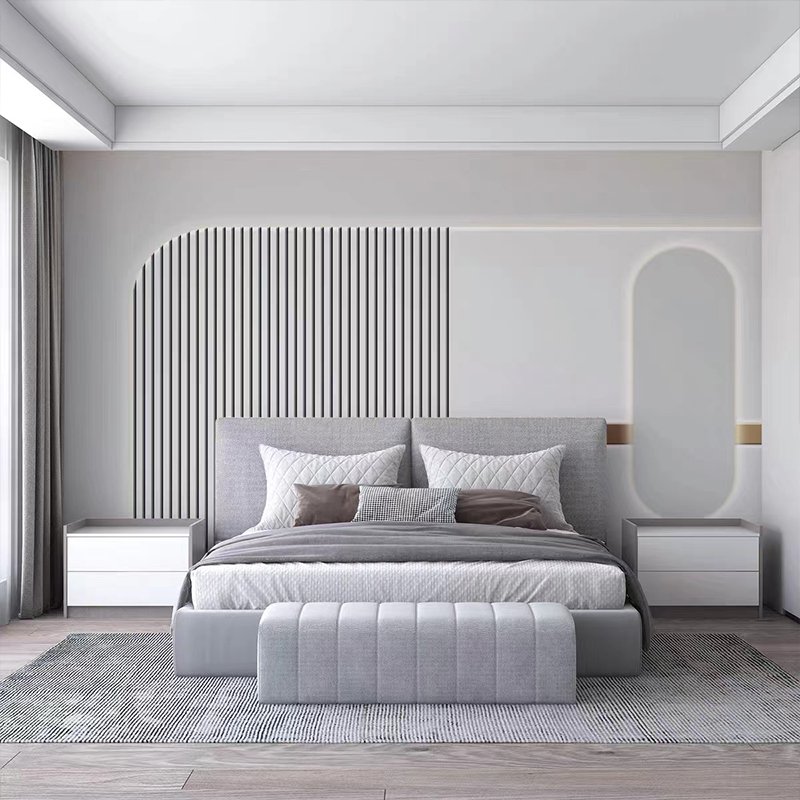 Anti-collision seamless whole house decor wood decorative sound proof sheets fluted interior boards pvc wall panels