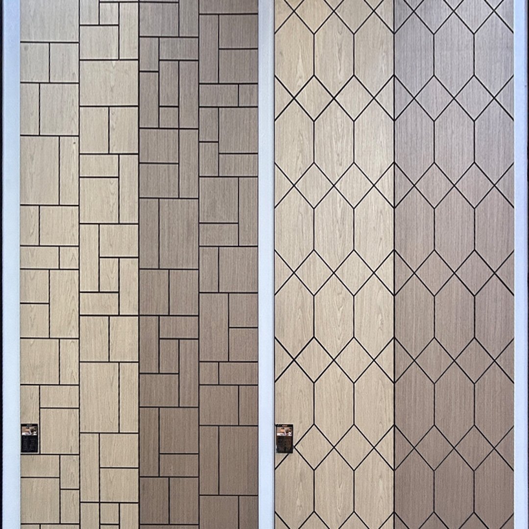 KASARO Wall Wood Panel 3d Decorative Board Slatted Acoustic Wood Veneer Construction Fashion Wall Panels