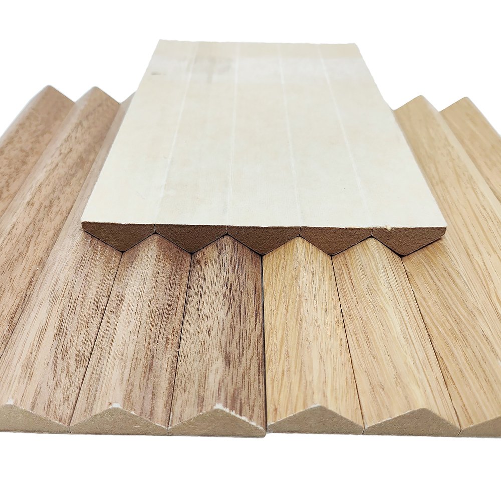 New Flexible Bendable Fluted Wave Real Wood Ceiling Wall 3D Solid Wood Decorative Wall Panel Flexible Fluted Wood Roll Panel