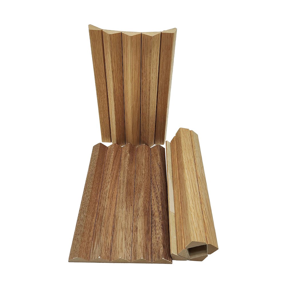 New Flexible Bendable Fluted Wave Real Wood Ceiling Wall 3D Solid Wood Decorative Wall Panel Flexible Fluted Wood Roll Panel