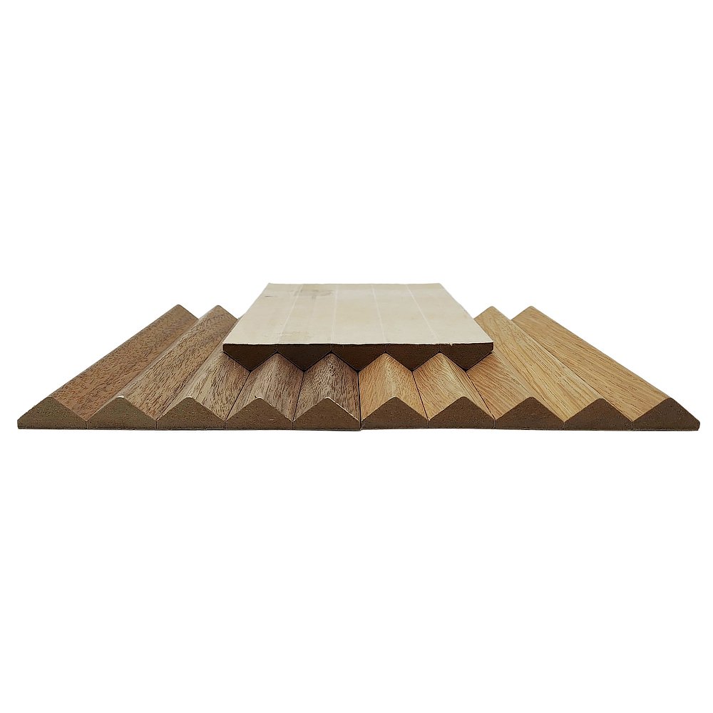 New Flexible Bendable Fluted Wave Real Wood Ceiling Wall 3D Solid Wood Decorative Wall Panel Flexible Fluted Wood Roll Panel