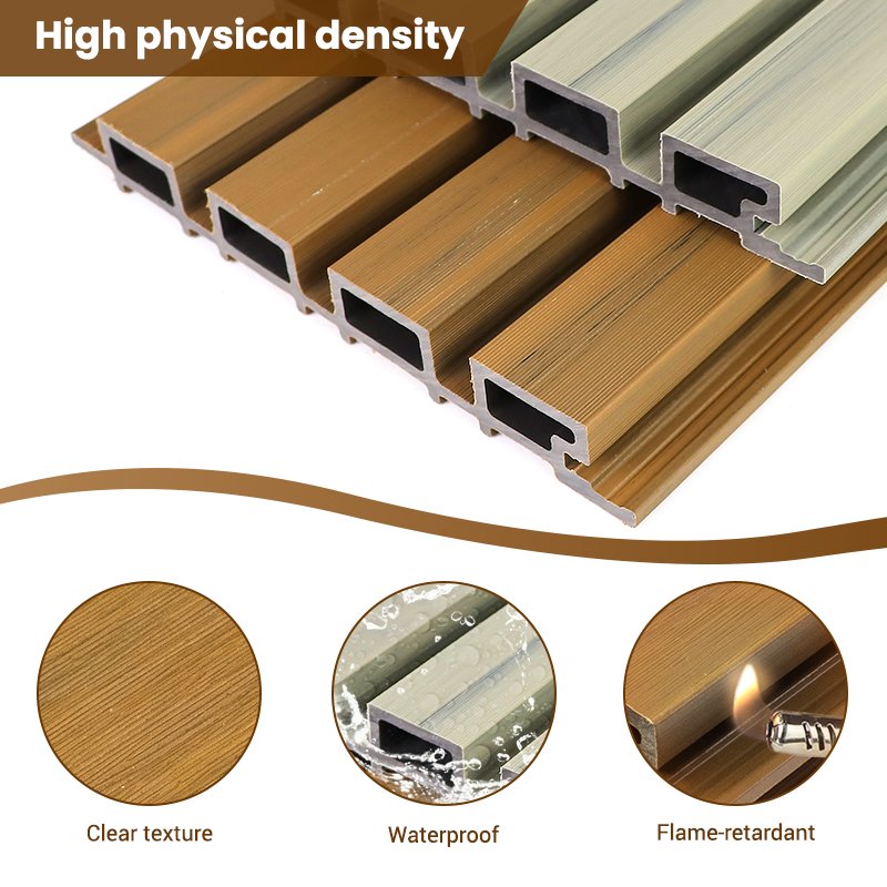 Easy institution Outdoor Fluted Wall Panel Anti-UV WPC Home Decor Wall Panel