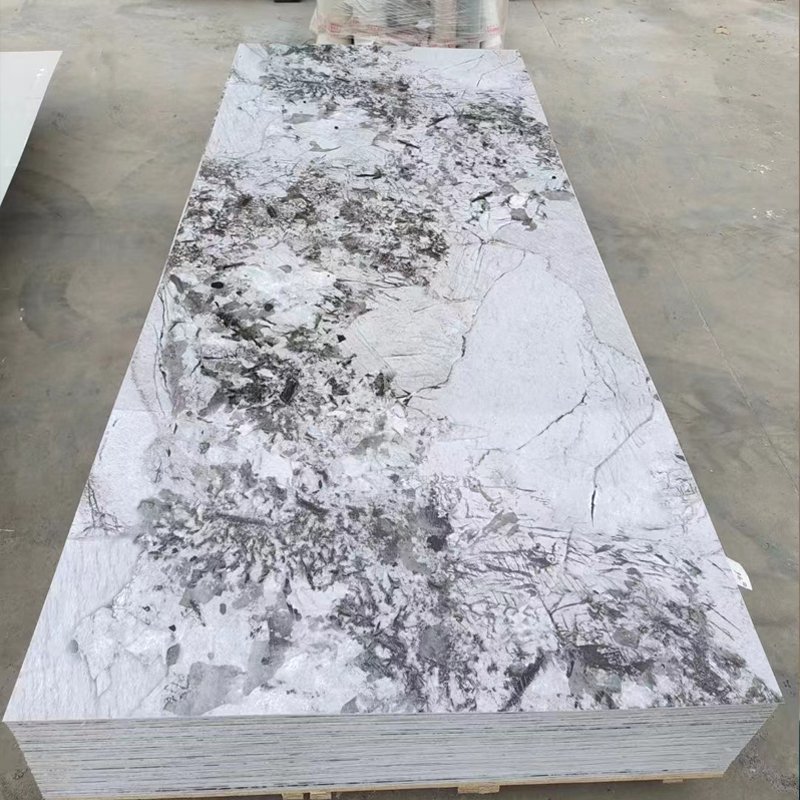 Factory sale pvc marble sheet for wall decoration black and white 4x8 Uv Pvc Marble Board industry in china
