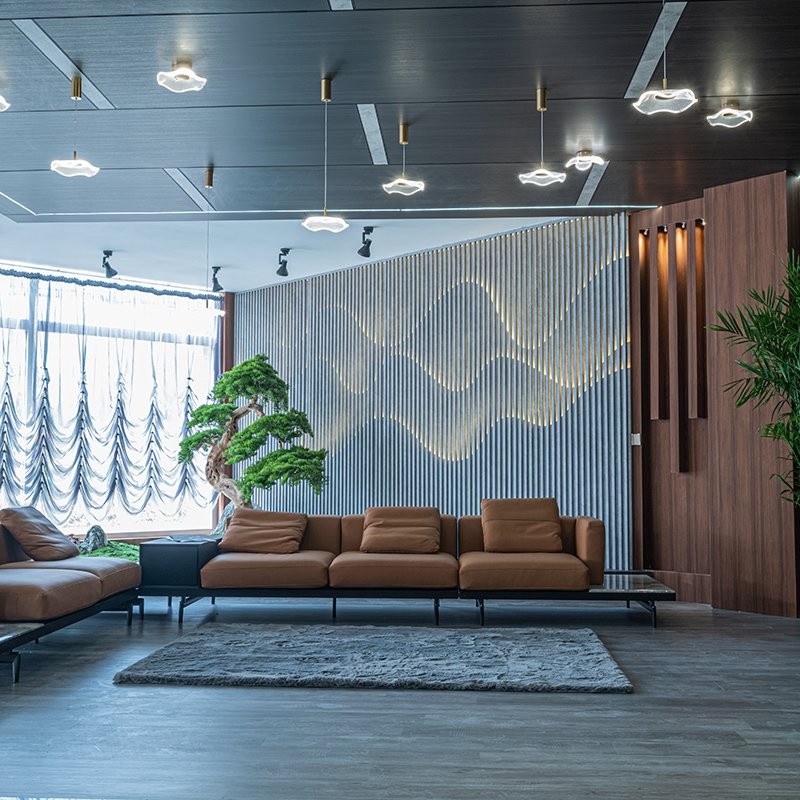 Wood Alternative Bamboo Charcoal Board Modern Metal Plate Mirror Wood Veneer Wall Panel Bamboo Charcoal Wall Panel