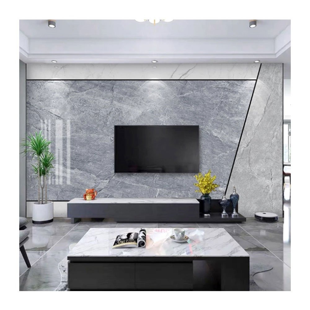 JINXING Factory Price Laminate 3D Wall Panel UV Replacement PVC Plates Wall Decor Faux Wall Board For Living Room