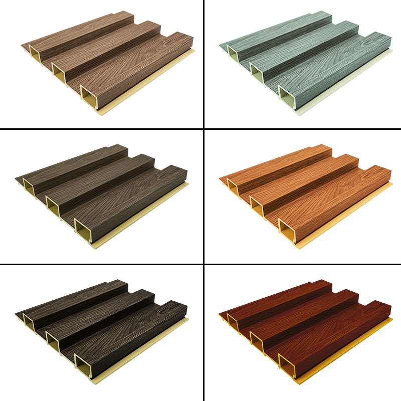 Reasonable Price 3D Wood Veneer Fluted Cladding Low Price WPC Decor Wall Panel Board For Indoor Tv Background Wall Decoration