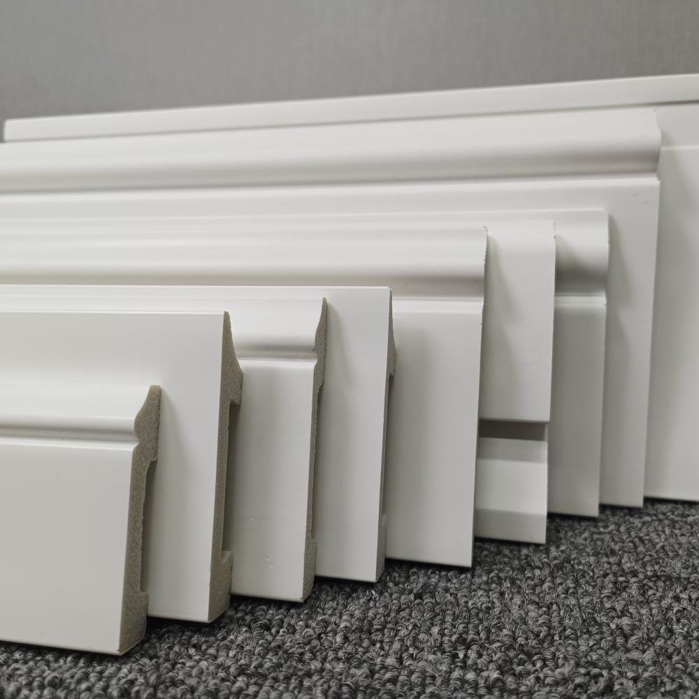 AMER Simple Whited Design PS Skirting PS Decoration Cornice Waterproof Wall Skirting