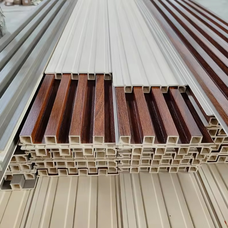 Wooden Pvc Wpc Wall Fluted Panel Interior Decor Wall Cladding Composite Wall Boards