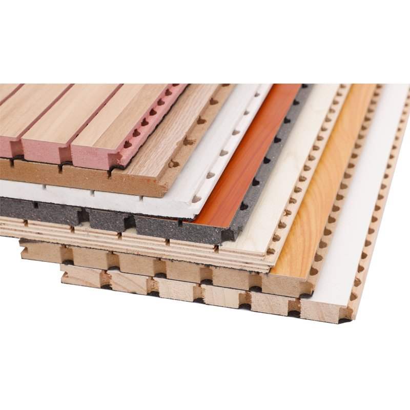 High quality sound absorbing fireproof board Wooden sound insulation board wood veneer