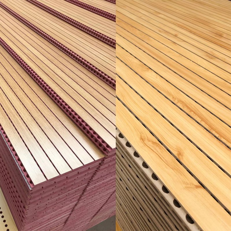 High quality sound absorbing fireproof board Wooden sound insulation board wood veneer