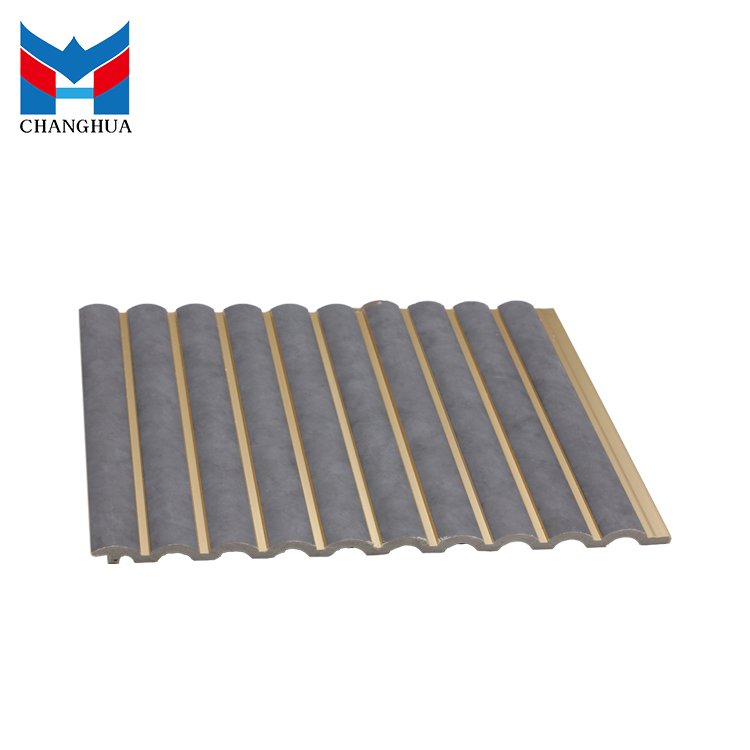 300mm Custom colors PS wall panel high quality wall decorative PS wall panel golden stripes interior decoration