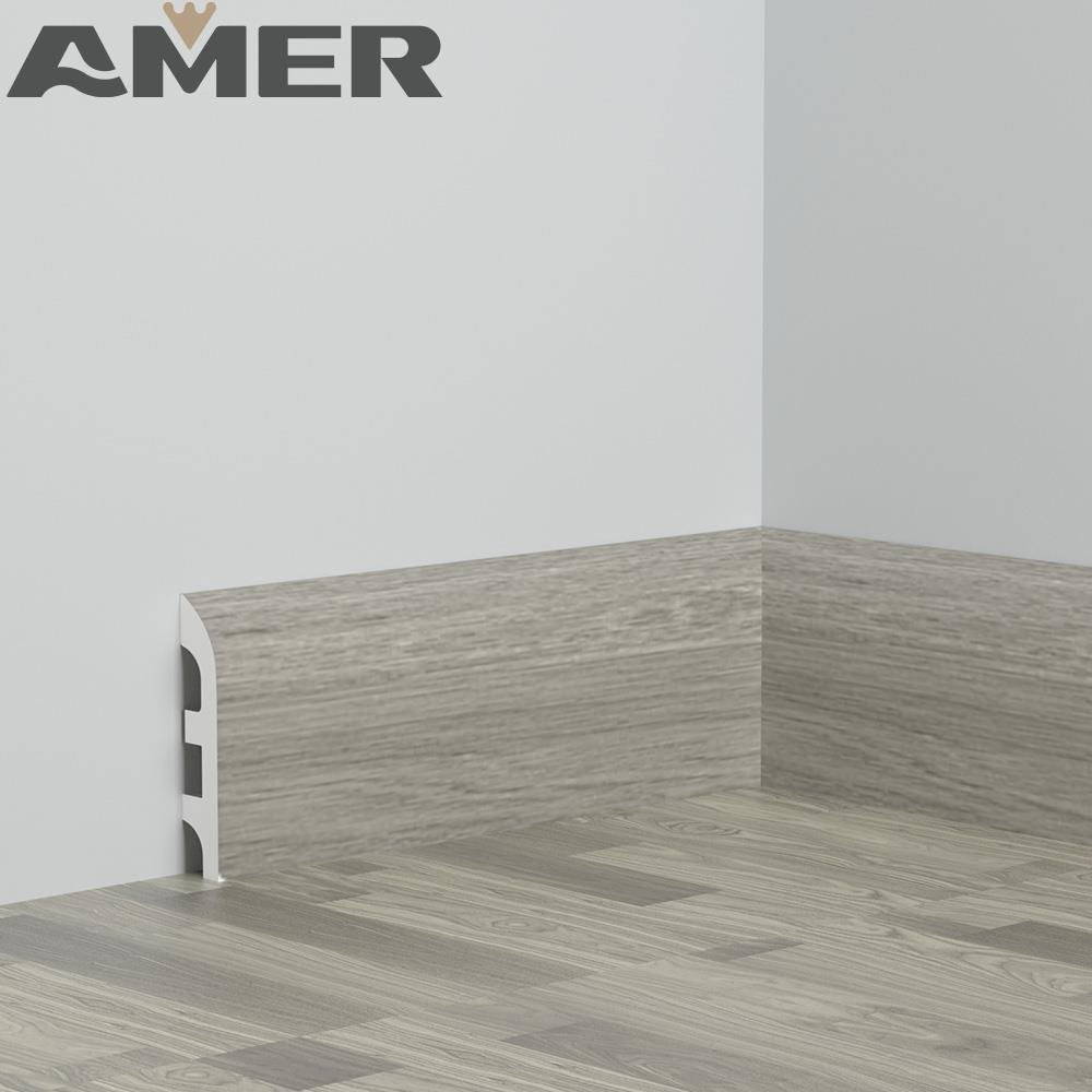 Waterproof Baseboard Plastic Polystyrene PS Laminate Skirting Board Moulding Easy Installation for Wall and Floor