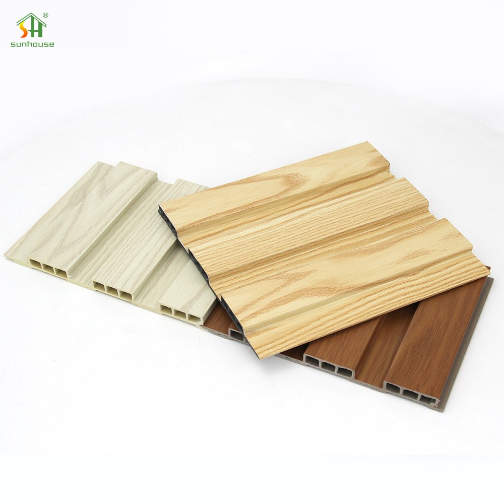 Modern Design Aesthetic Impact Resistance Ventilated Triple-Hole Grating Board Durable Wpc Facade Wall Panel