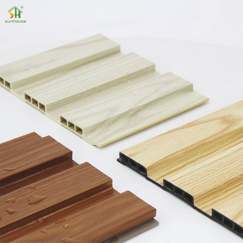 Modern Design Aesthetic Impact Resistance Ventilated Triple-Hole Grating Board Durable Wpc Facade Wall Panel