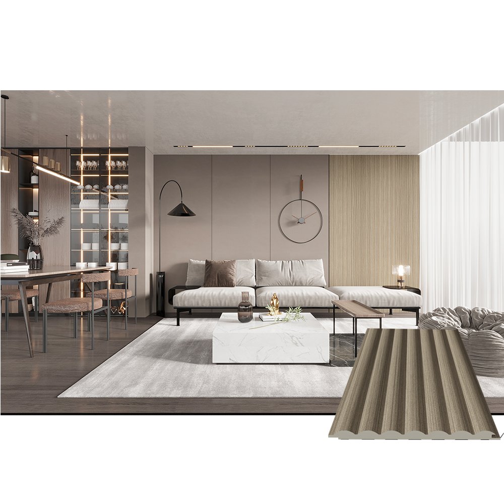 New design waterproof wall panel luxury wpc wallpanel easy installation flute wall board
