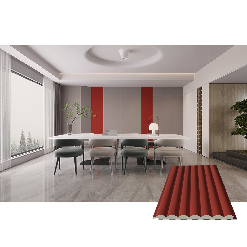 New design waterproof wall panel luxury wpc wallpanel easy installation flute wall board