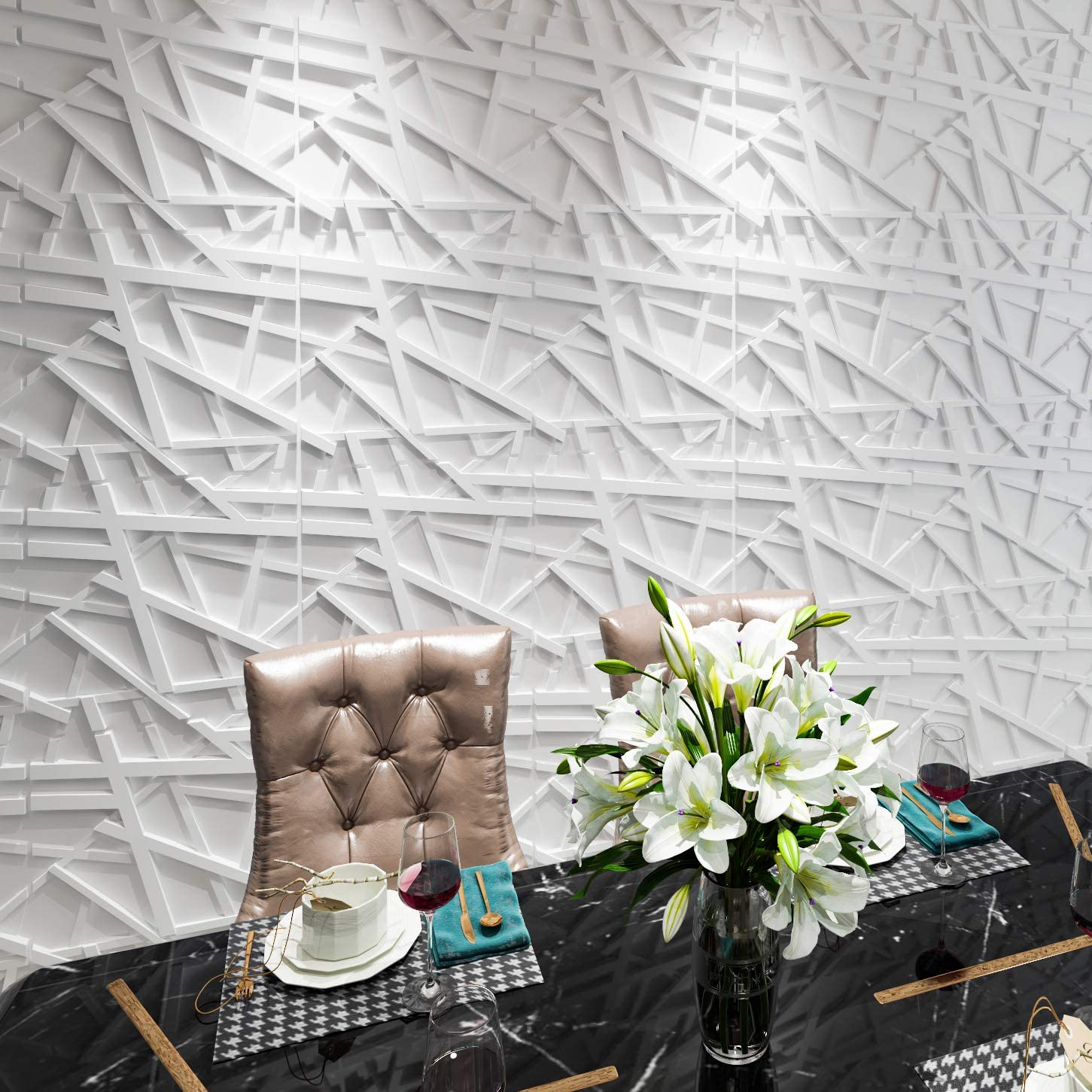 AISEN DECOR Art 3d Pvc Wall Panel Interior And Exterior Available Waterproof Fire Proof New Design 3d Wall Board Wall Paper
