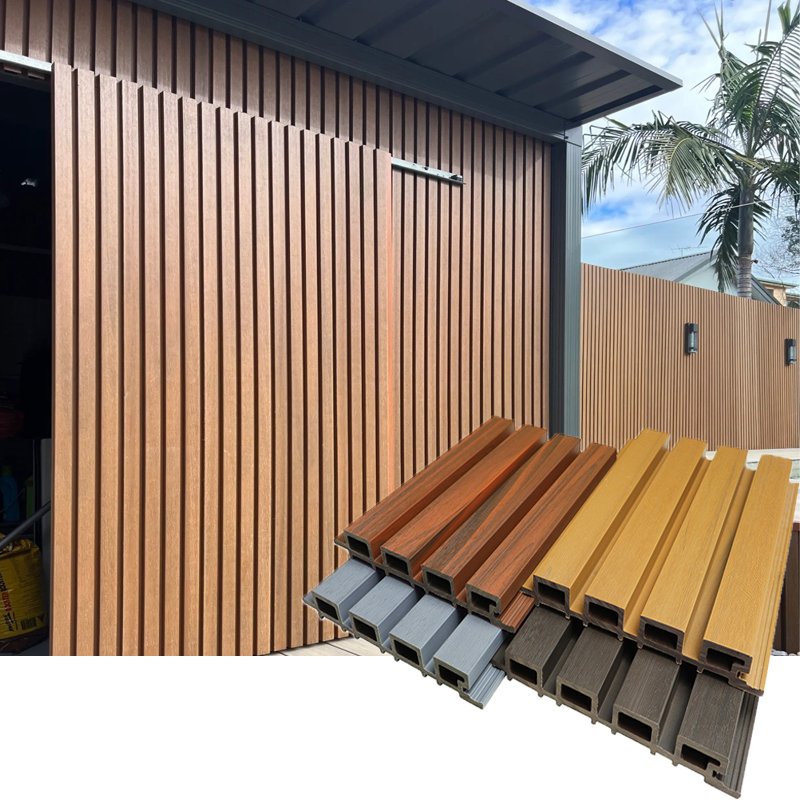 Terrace Decorative Eco-friendly Waterproof Wood Fluted board wall outdoor panel