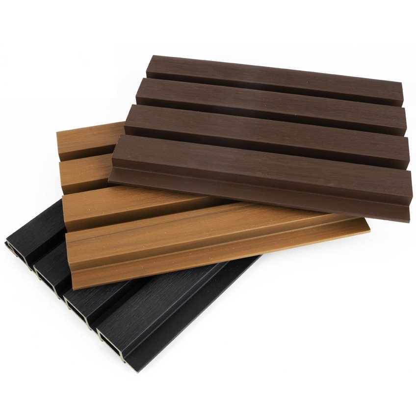 Terrace Decorative Eco-friendly Waterproof Wood Fluted board wall outdoor panel