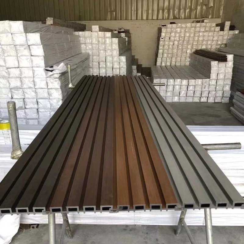 Terrace Decorative Eco-friendly Waterproof Wood Fluted board wall outdoor panel