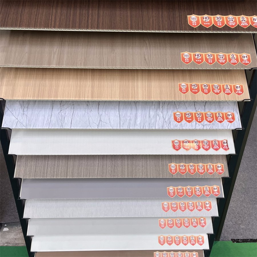 Bedroom Decorative Hotel Cladding PVC Integrated Boards Wood grain Wallboard Interior SPC wall panels PVC foam Panel