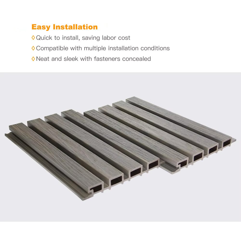 Outdoor Plastic Eco Wood Composite Wall Board exterior wall panels cladding