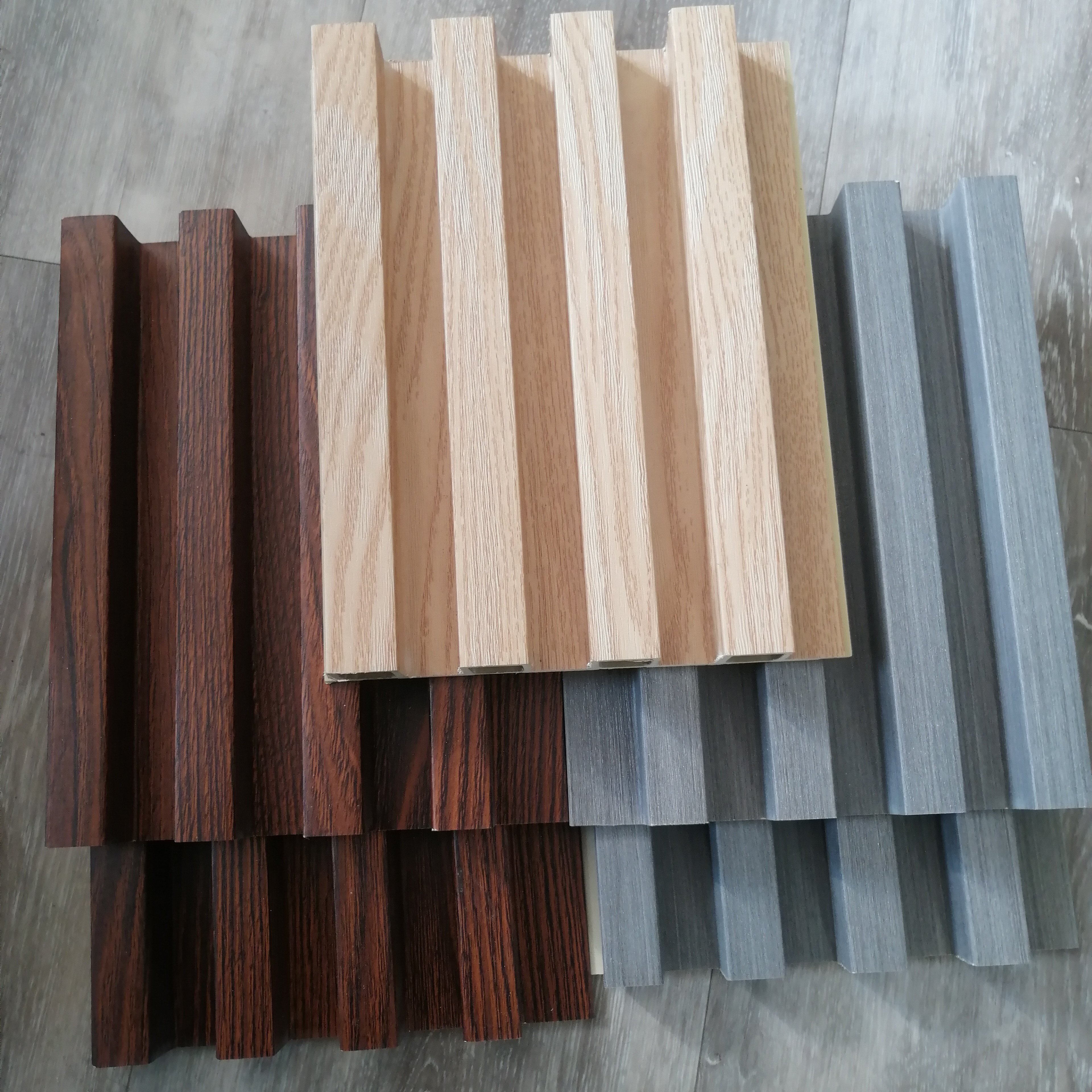 Indoor Plastic Wooden WPC Great Fluted Wall Panels Wall Interior for Home Decoration WPC Wall Sheet Panel
