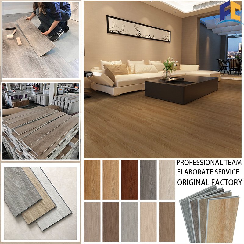 Bathroom Porcelain Panels Self-Adhesive Office Wood Mats Skidproof Garage Rubber SheetsInterior Marble Boards SPC Flooring