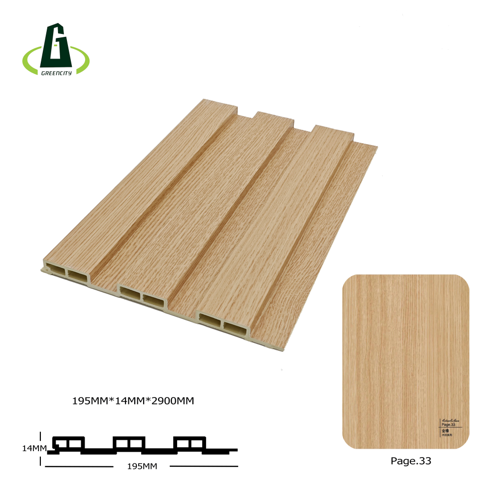 Waterproof Wood Plastic Composite Wall Panel WPC PVC cladding boards Interior Exterior fluted Wall Panels Wpc Wall Panel