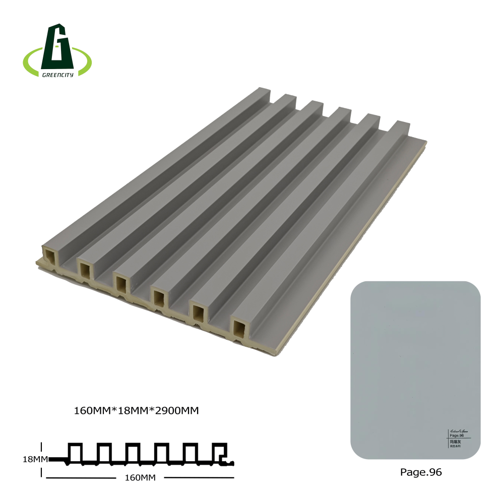 Waterproof Wood Plastic Composite Wall Panel WPC PVC cladding boards Interior Exterior fluted Wall Panels Wpc Wall Panel