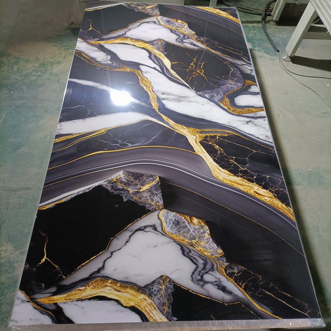 New trending New production Pvc Wall Sheet Marble Alternatives wall Board modern Wall panels 1220*2440 uv Pvc Marble Sheet