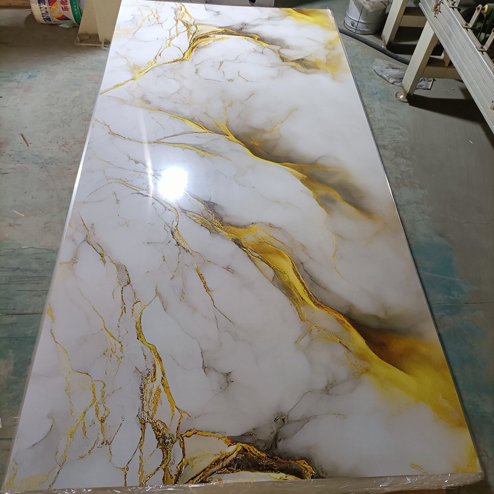 New trending New production Pvc Wall Sheet Marble Alternatives wall Board modern Wall panels 1220*2440 uv Pvc Marble Sheet